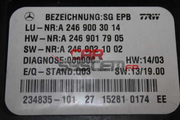 A2469003014 TRW Calculateur Freno Di Stazionamento MERCEDES BENZ